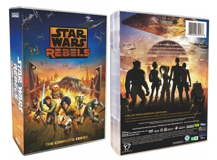 Star Wars Rebels Complete Series Seasons 1-4 (DVD 14-Disc Box Set) REGION 1 NEW