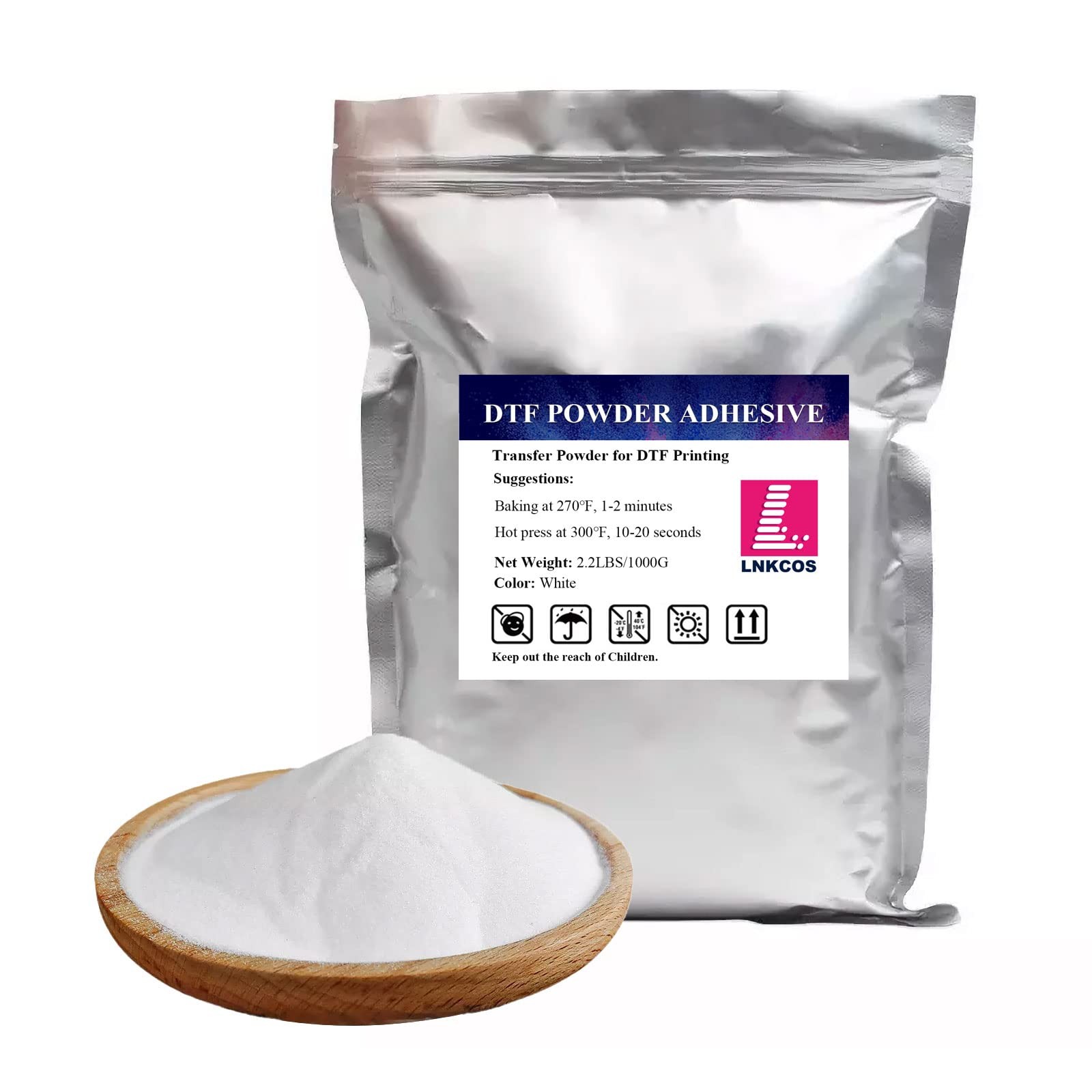 DTF Powder White 1KG/35.3 oz Digital Transfer 2.2 Pound (Pack of 1),