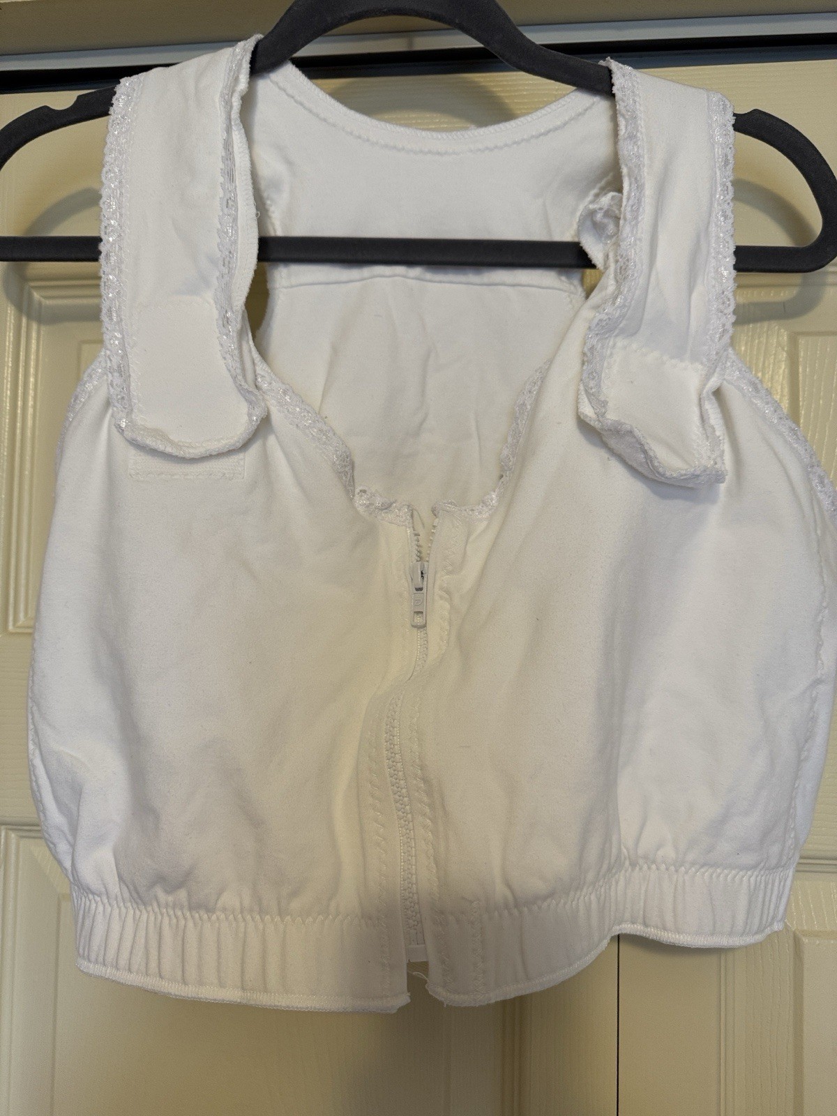 EMS Surgical LP White Compression Shirt Front Close Cotton Lycra Style 958
