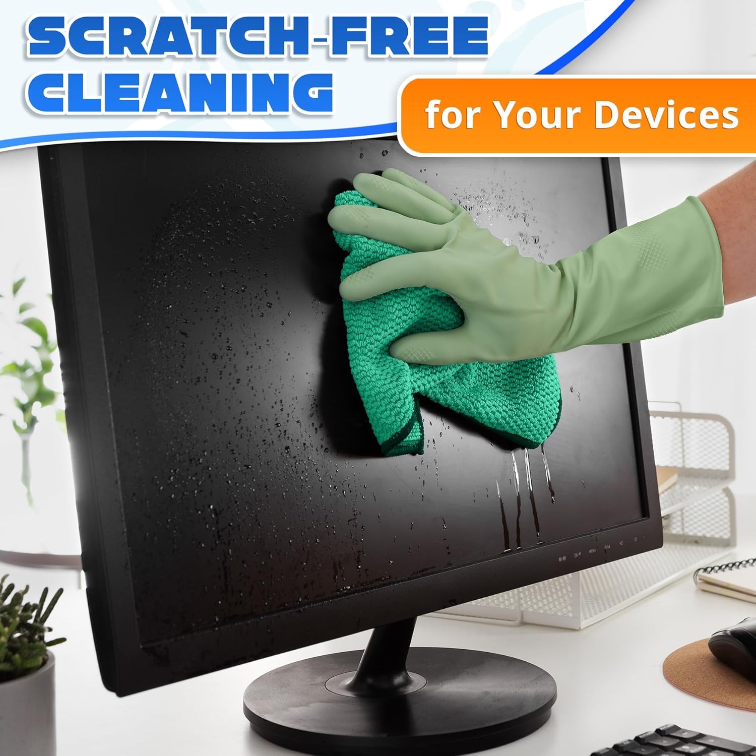 5 Pcs Thick Microfiber Cleaning Cloth – Dual-Layer 12" x 12", Multicolor