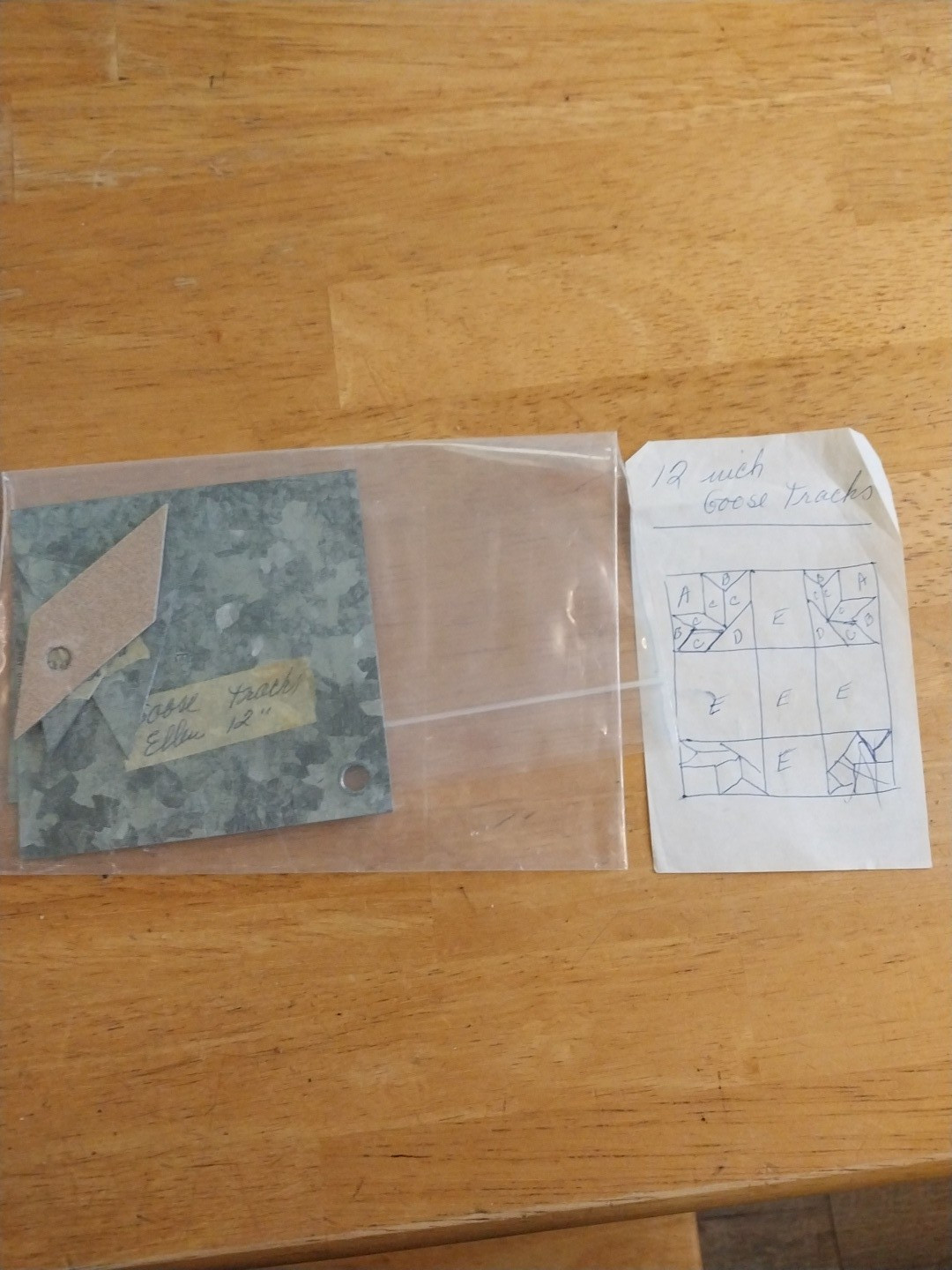 12 Inch Goose Tracks Quilting Template