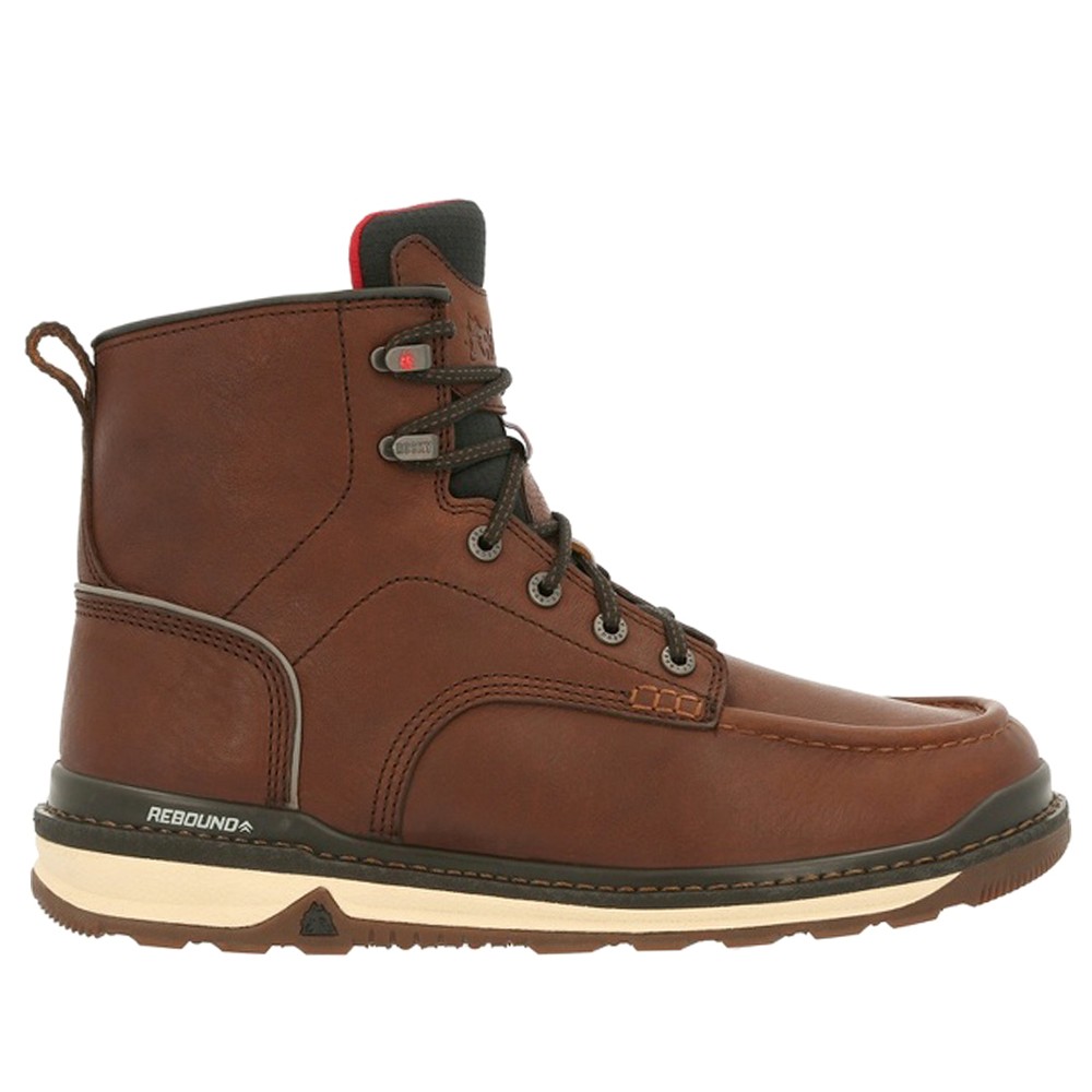 Rocky Rams Horn Unlined Work Wedge  Mens Brown Work Safety Shoes RKK0338