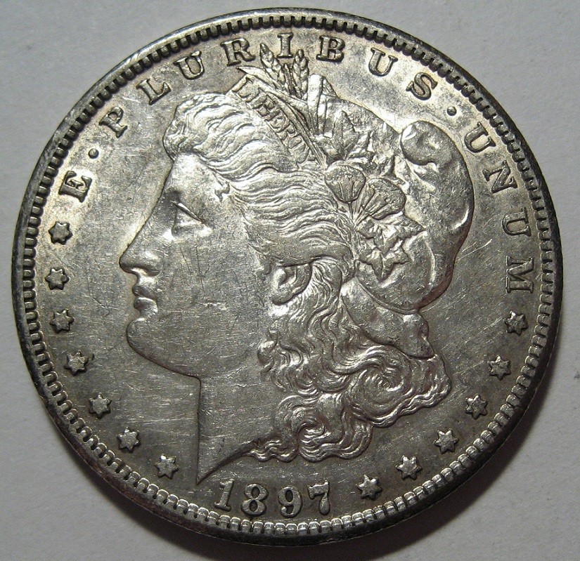 = 1897-S AU+ MORGAN Dollar, Nice Luster & EYE Appeal, FREE Shipping