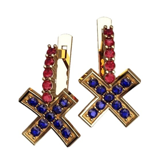 2 pairs Earring Wax patterns for lost wax casting Gold Jewelry/waxes_40809