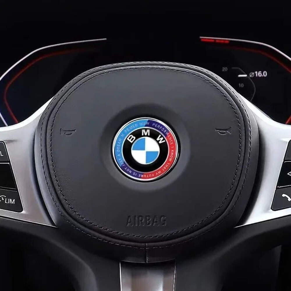 45mm Car Steering Wheel Emblem Sticker Accessories For BMW E36 E39 E46 E53 E60 E
