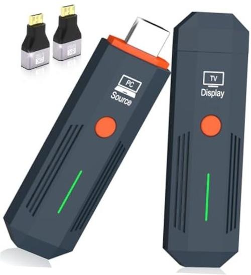 2026 Upgraded Wireless HDMI Transmitter and Receiver 328FT/100M, Plug Dark Blue