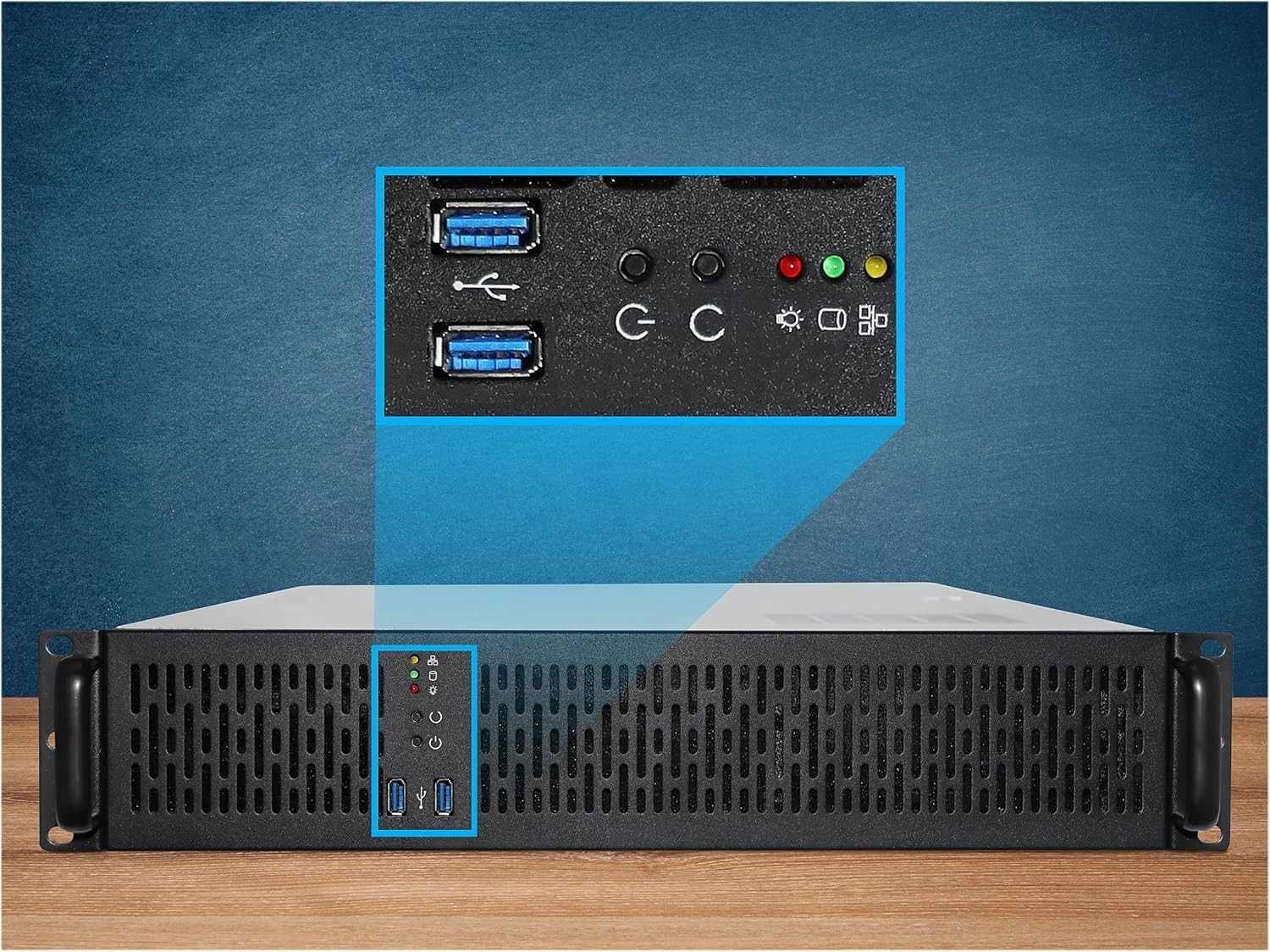 2U Server Chassis Rackmount Case, E-ATX Compatible