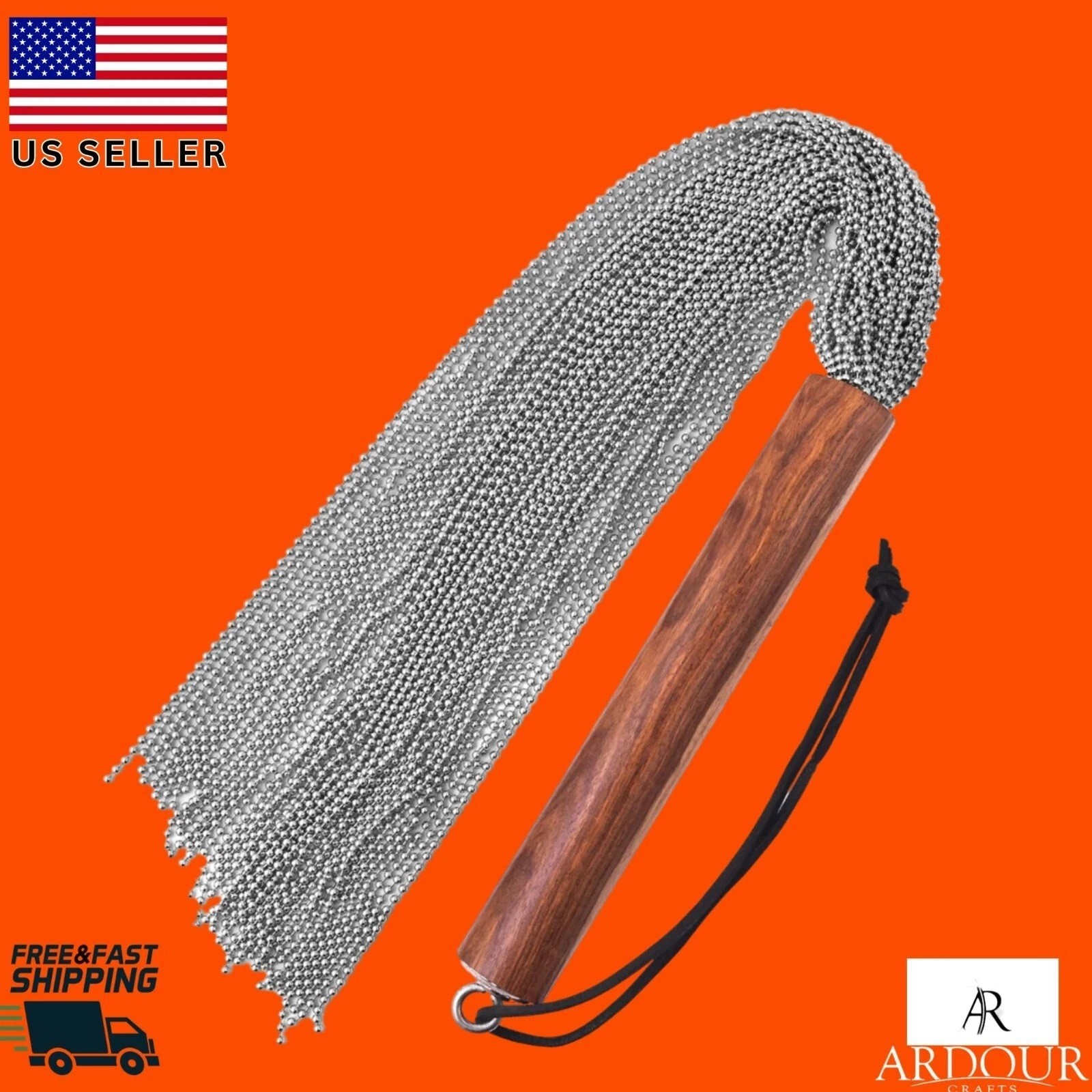 BDSM Metal Chain Flogger Whip 50 Tails Handmade Crop Flogger Handmade