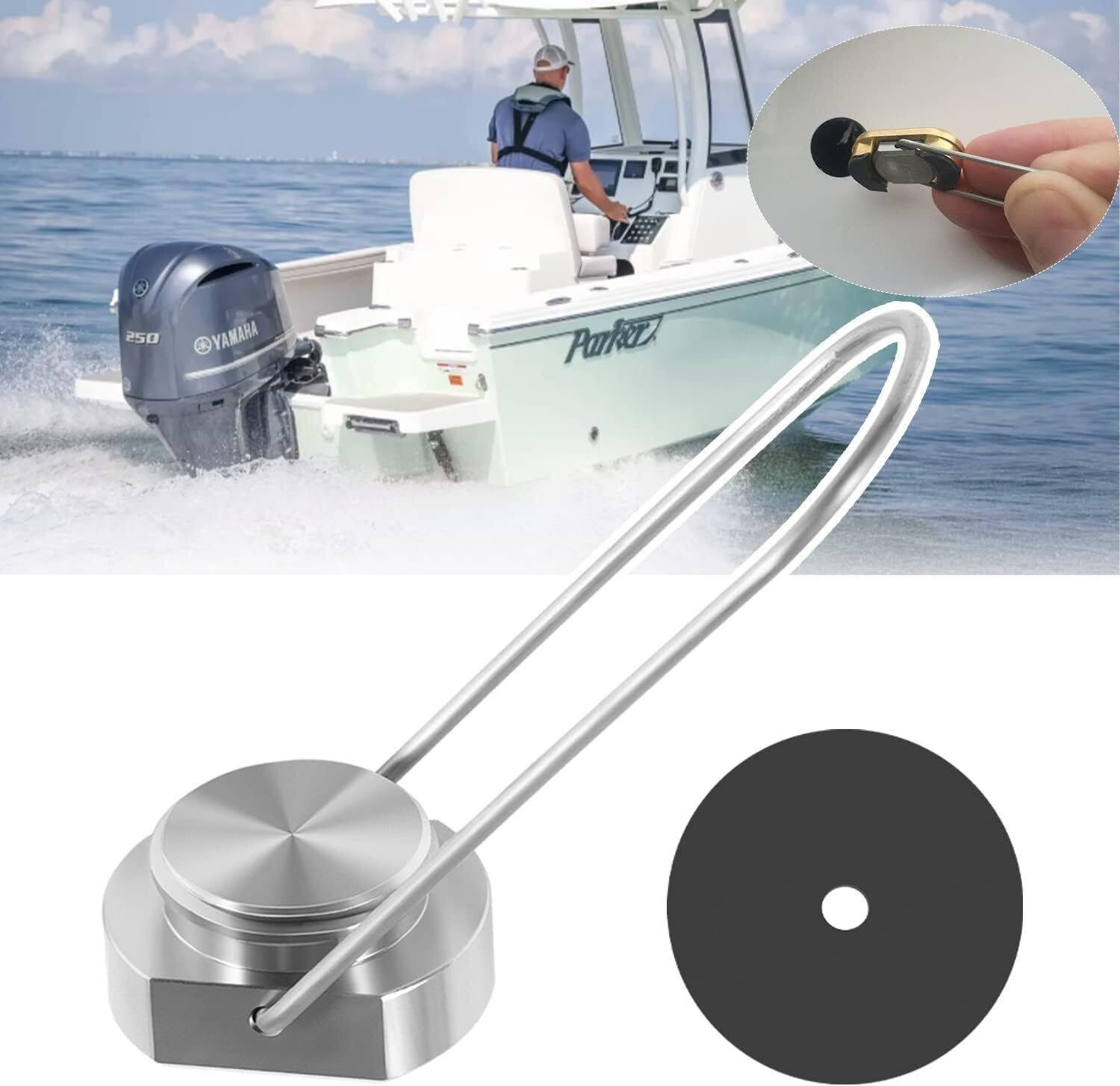 3/8" Stainless Steel Help Install Mount Quick Release Fender Receiver Holder