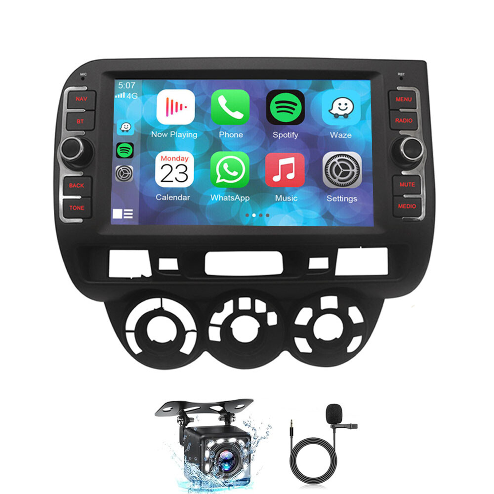 Android 13 Carplay For Honda Fit Jazz 2004-2007 Car Radio Stereo GPS Wifi Navi