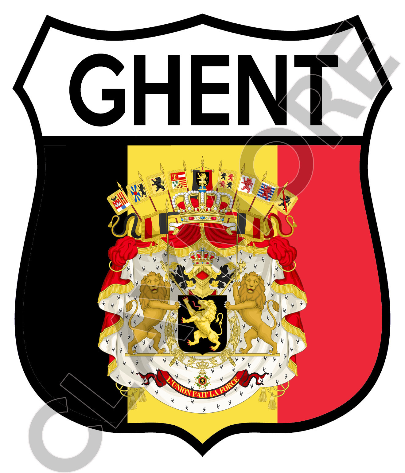 Ghent Belgium Holland Brussels car sticker camper van Motorcycle truck