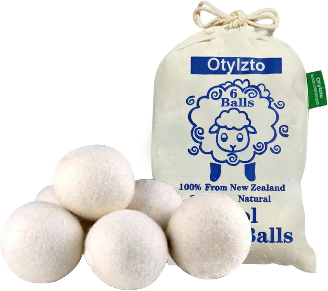 Wool Dryer Balls 6-Pack, Drying Balls for Laundry,Reusable As Natural Fabric Sof
