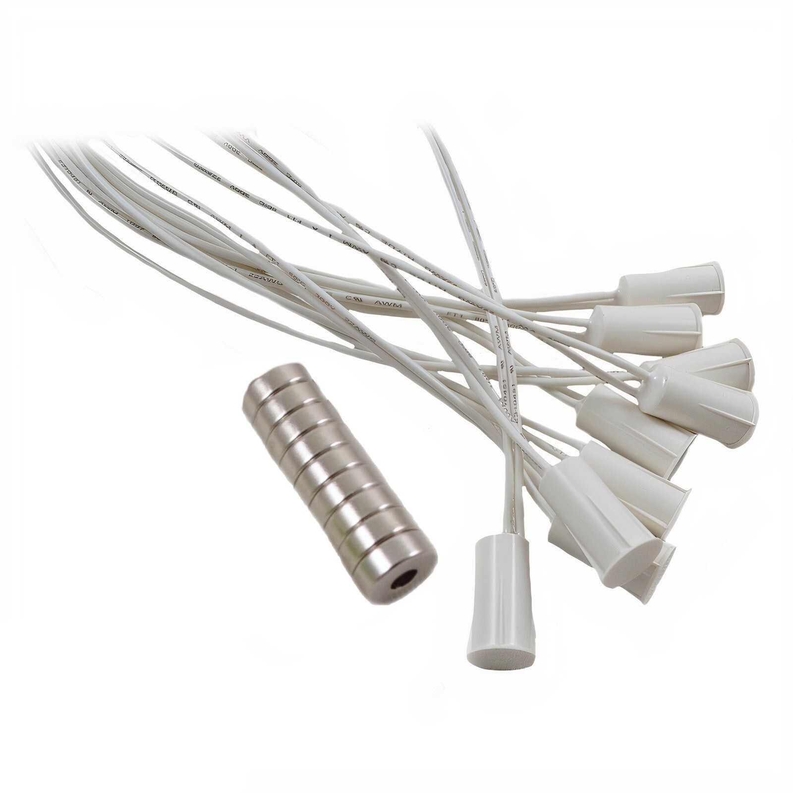 10 pk Recessed White Door Window Security Alarm Switch Reed Contact Magnet 3/8"