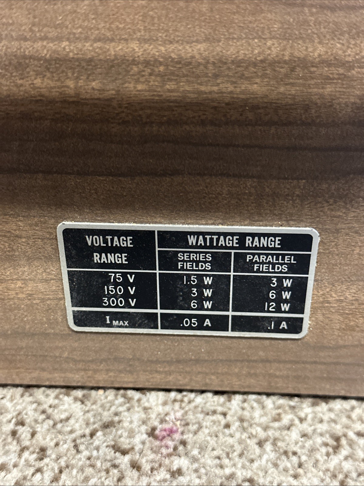 VINTAGE SENSITIVE RESEARCH SINGLE PHASE WATTMETER PDLW Nice !!