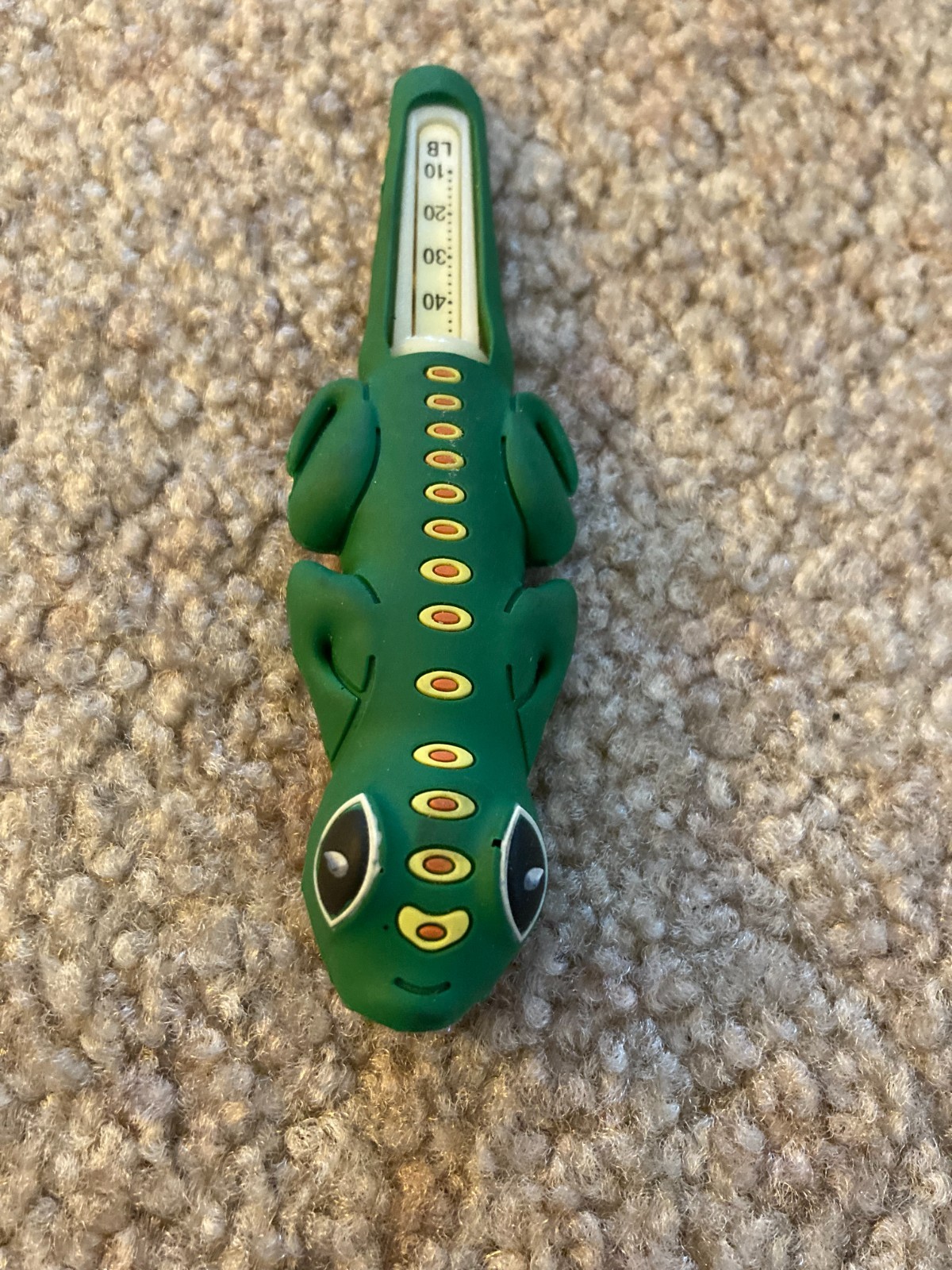 Cute Green GEICO Gecko Tire Guage, Used, Measures Up to 50 PSI