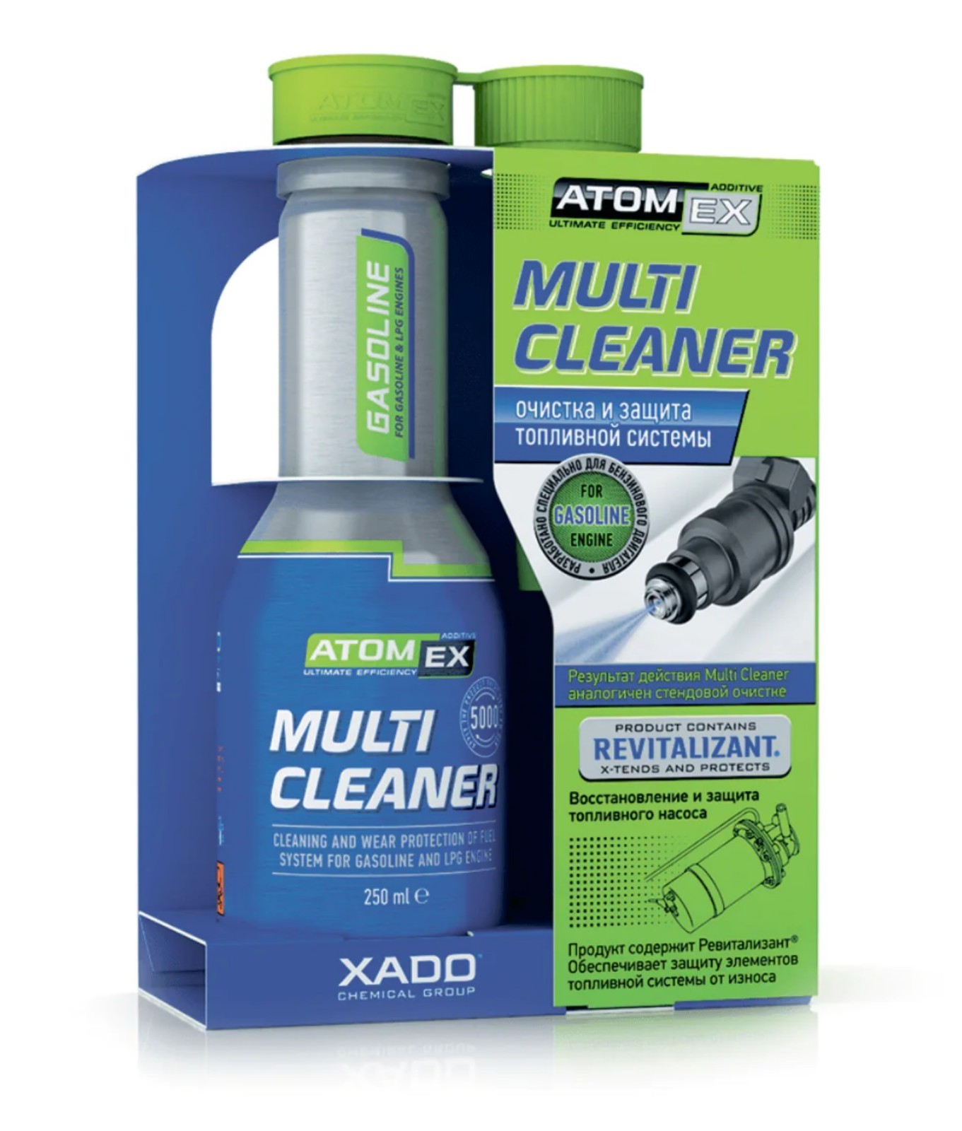 XADO AtomEx Fuel System Multi Cleaner for Gasoline Engines 250 ml Worldwide Ship