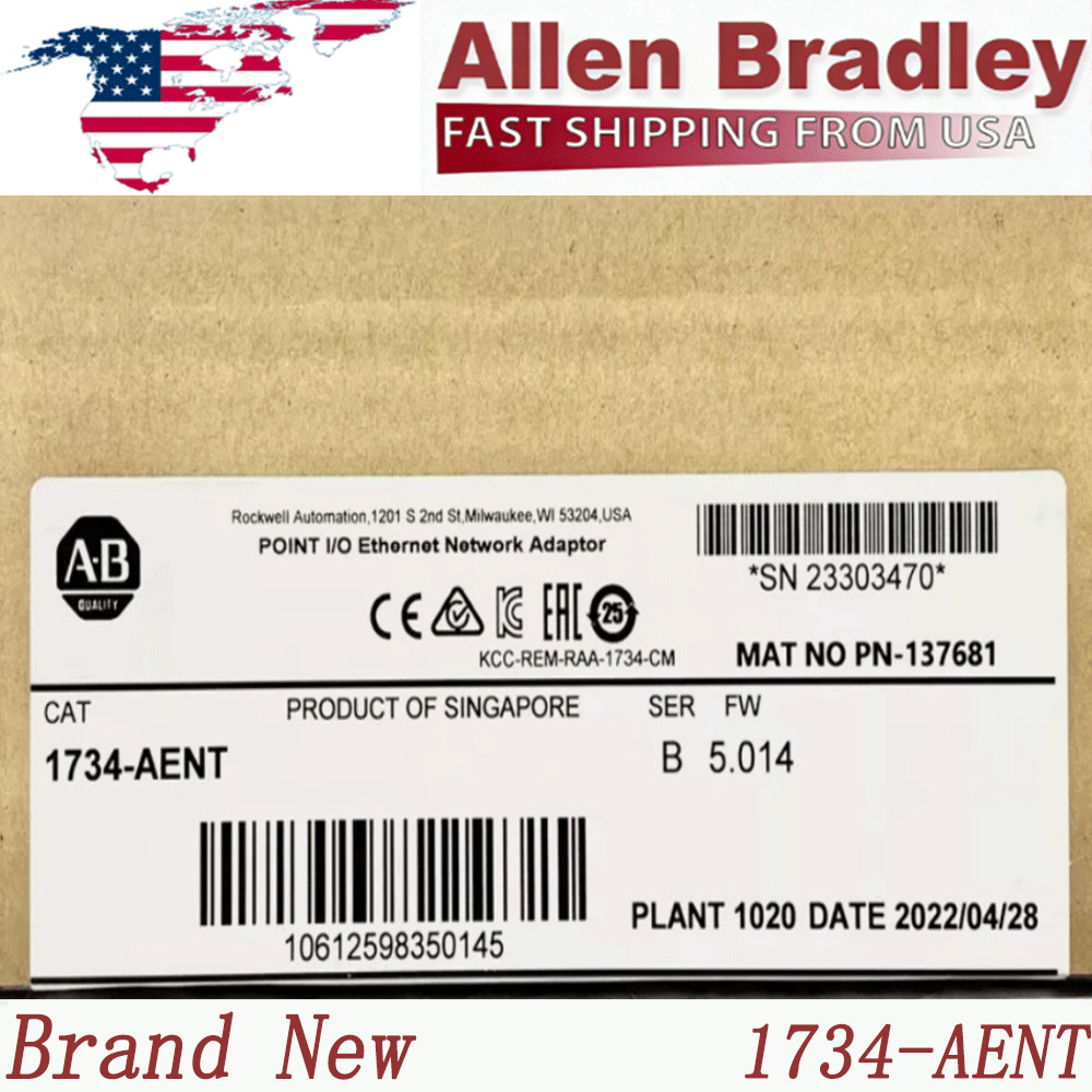 NEW Unopened AB 1734-AENT /B POINT I/O Ethernet Network Adaptor 1734AENT PLC US