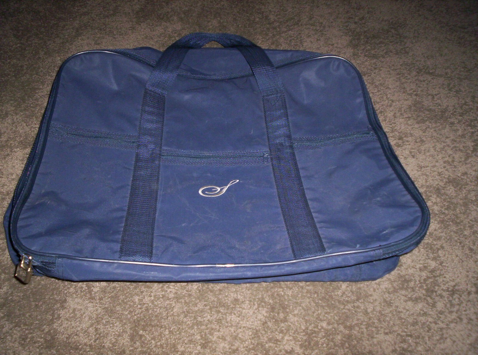 Set 4 Vinyl Travel Bags with Monogram "S" on all four