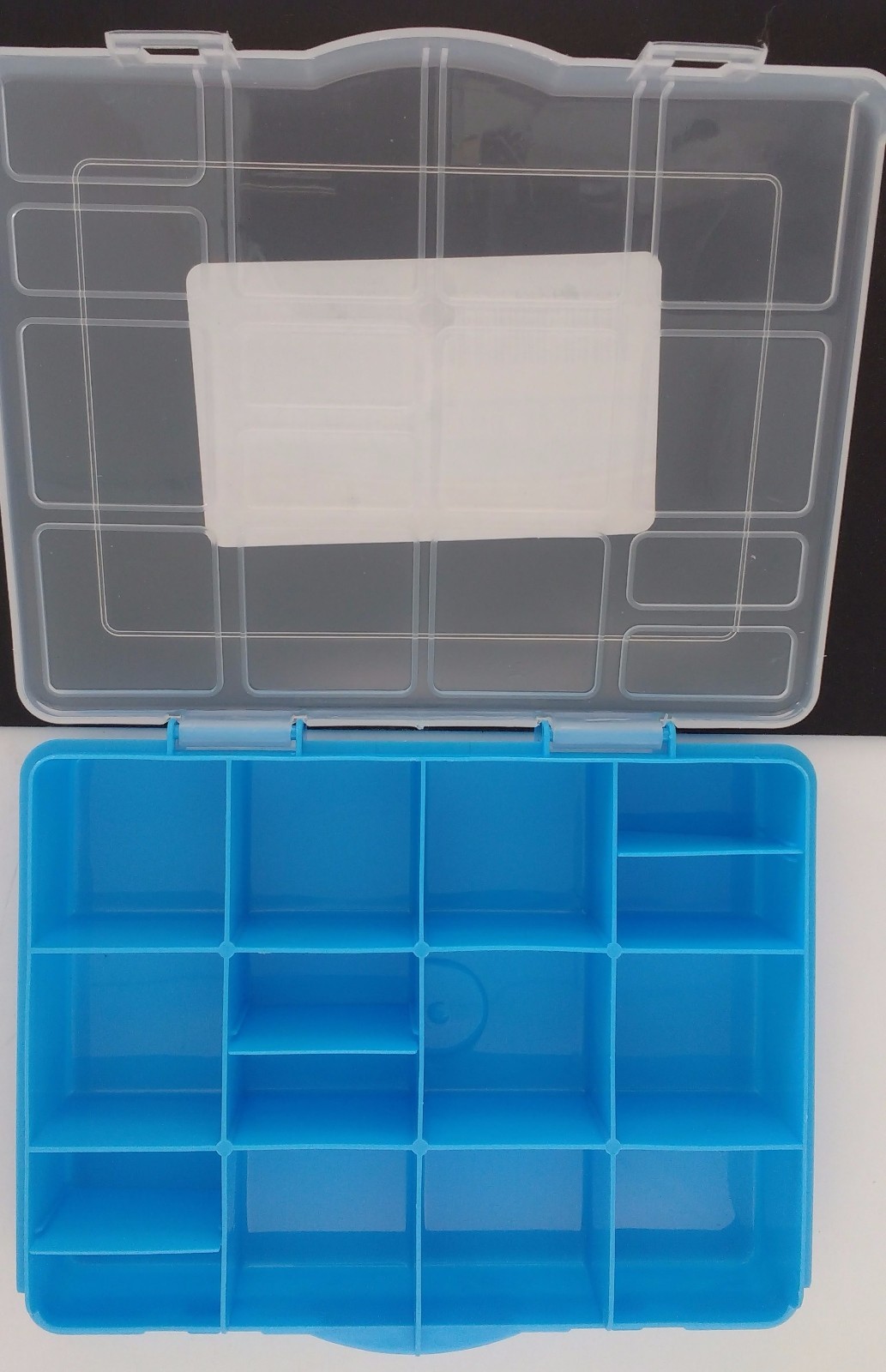 SMALL PLASTIC LOCK-TOP STORAGE BOXES 15 SECTIONS 6.5"x5.2"x1.2" SELECT: Color