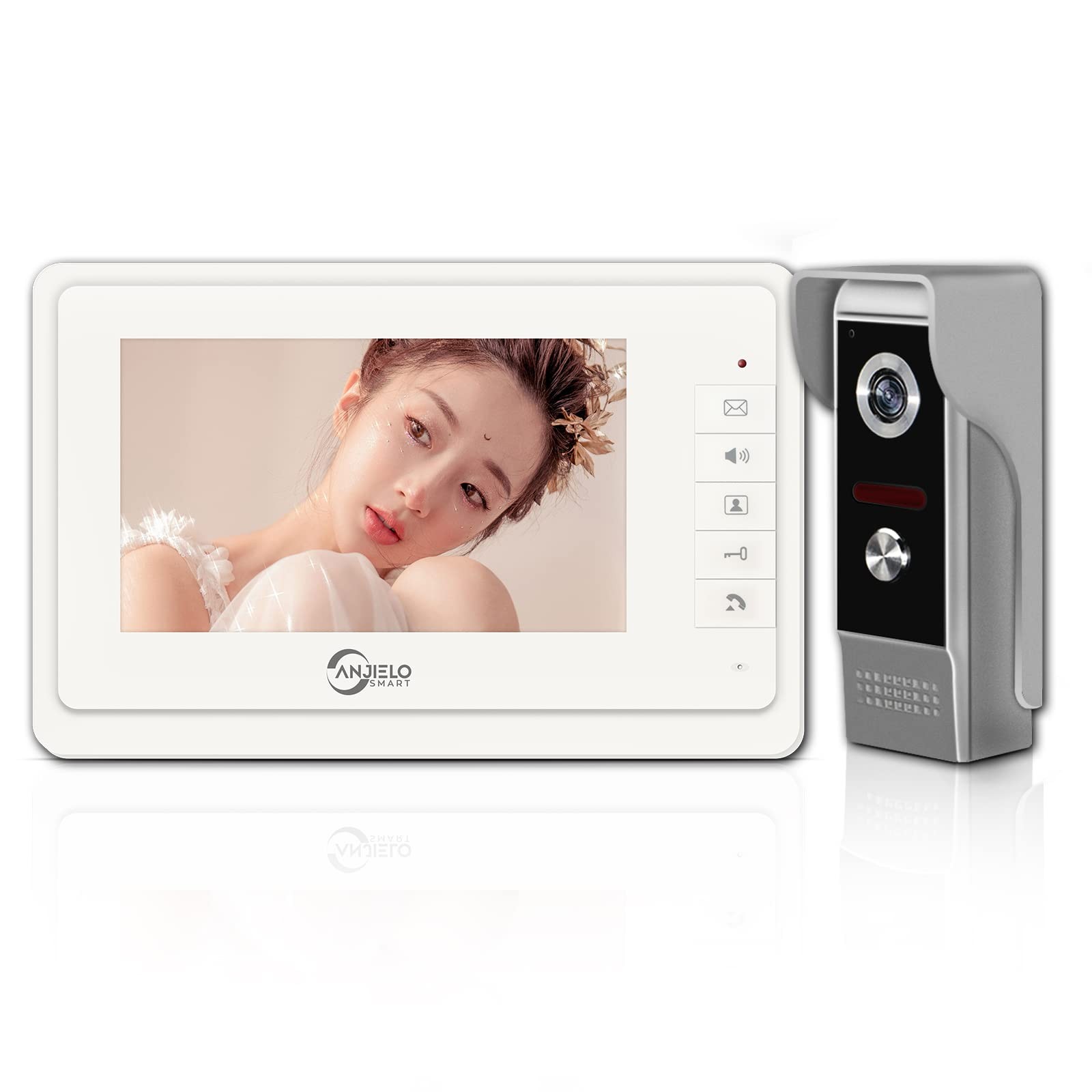 7'' Color Wired Video Door Intercom System for Home Indoor Monitor Outdoor Vi...