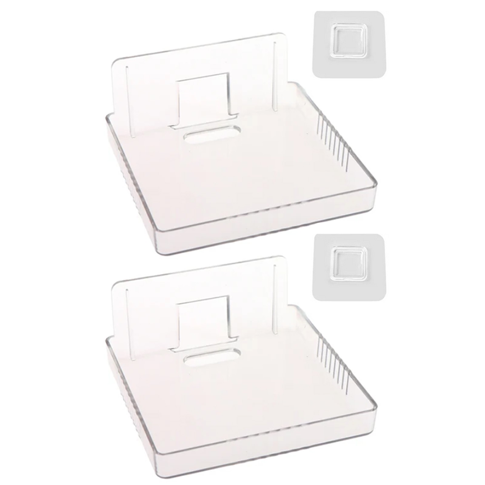 2Pack Wall Mount Bracket Storage Tv Box Router Shelf Set-Top Box Single-Layer