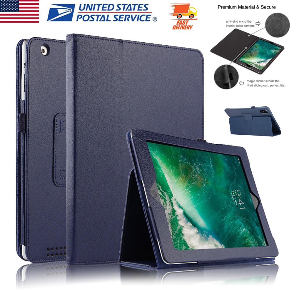Leather Flip Stand Case Cover for Apple iPad 2nd 3rd 4th 5th 6th 7th 8th 9th Gen