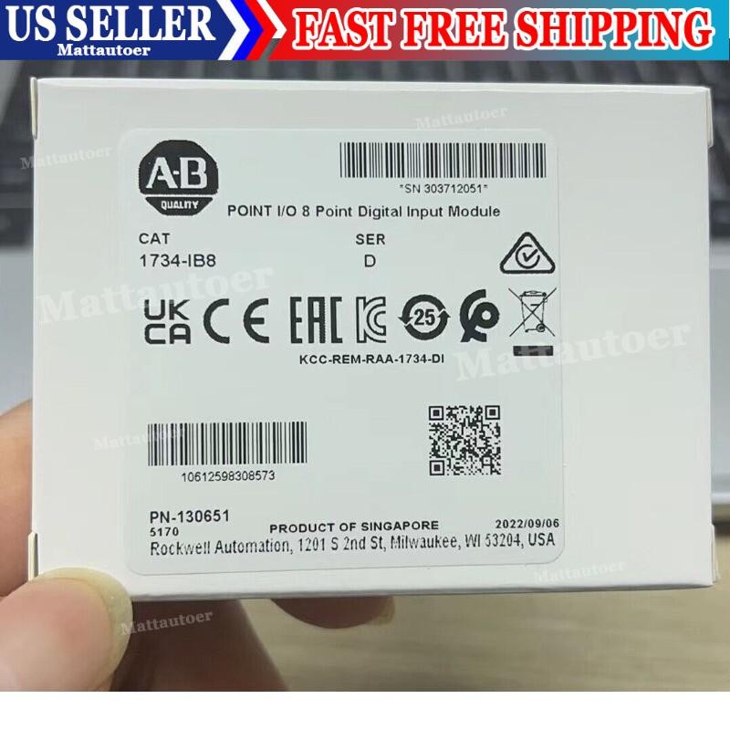 New Factory Sealed AB 1734-IB8 8 Point Digital Input Module 1734IB8 US Free Tax