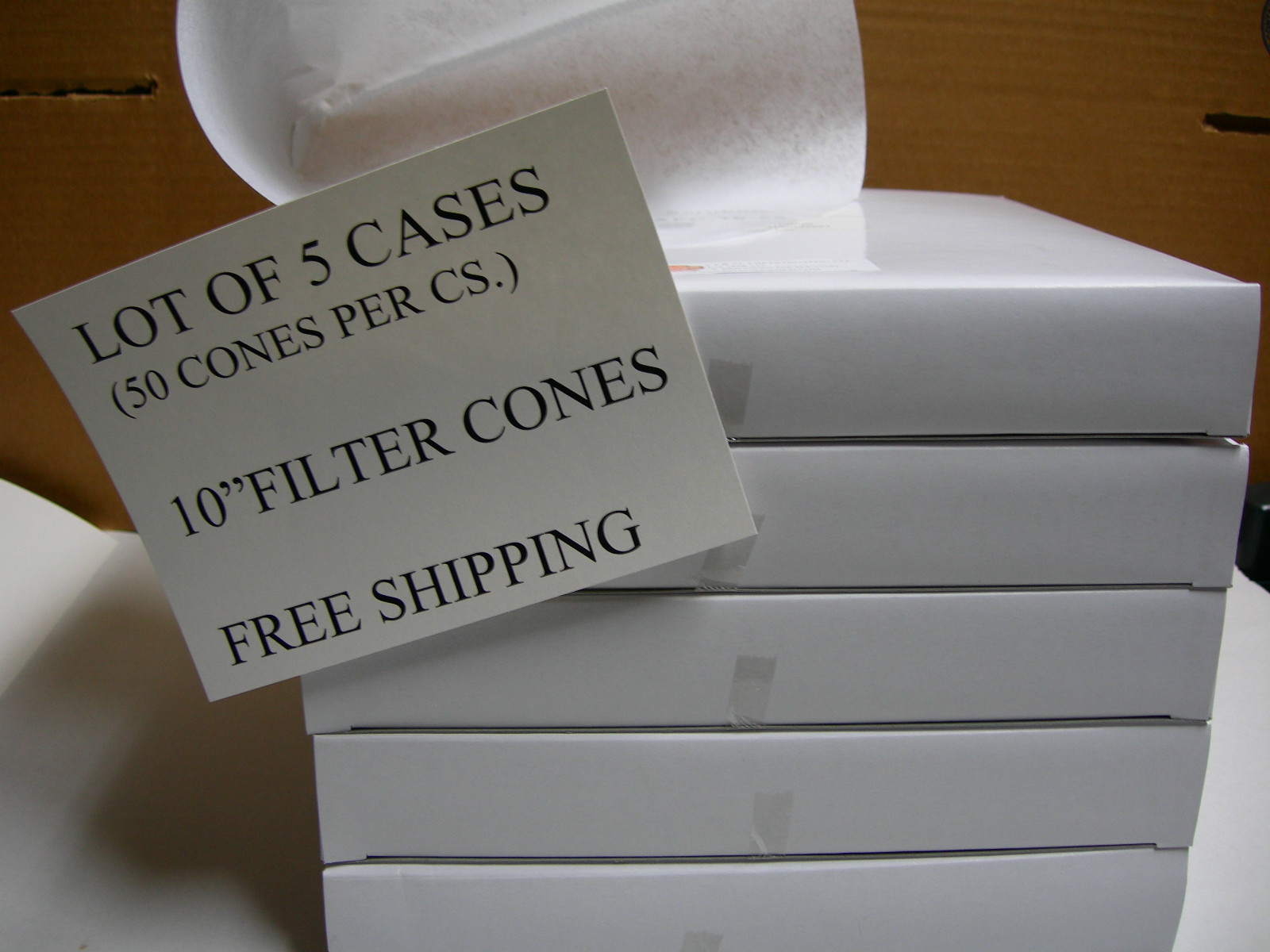 5 CS. LOT 10" REUSABLE HOT OIL MANUAL FILTER CONES FOR  FRYER PRESSURE FRYER
