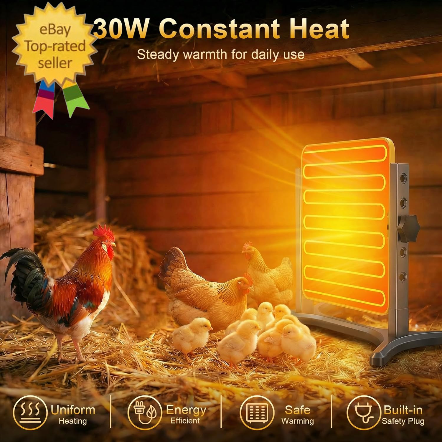 Smart Chick Brooder Plate - Energy Efficient Chick Heat Plate with Adjustable He