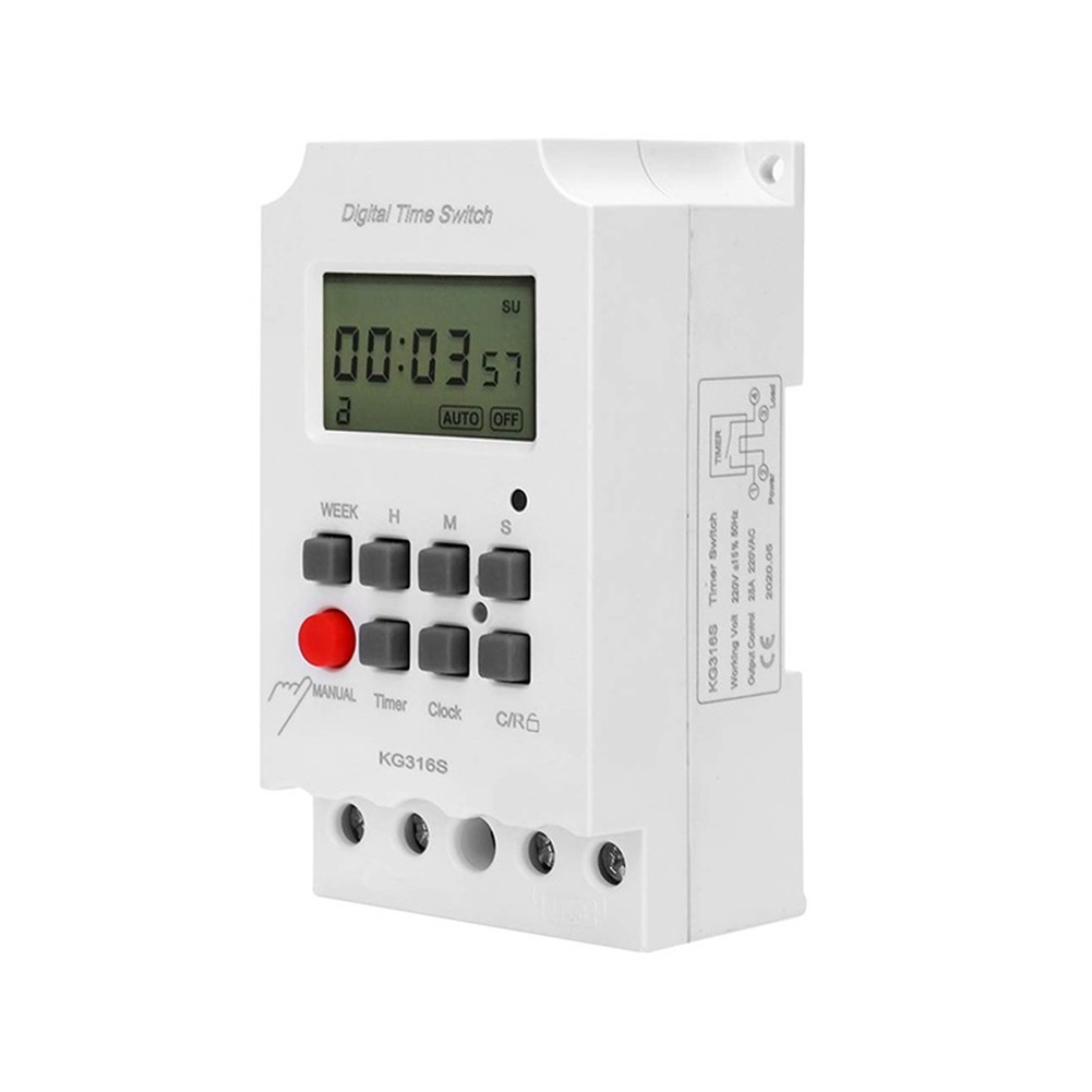 220VAC 25A KG316S Digital 1 Second Timer Automatic Electronic Programmable8400