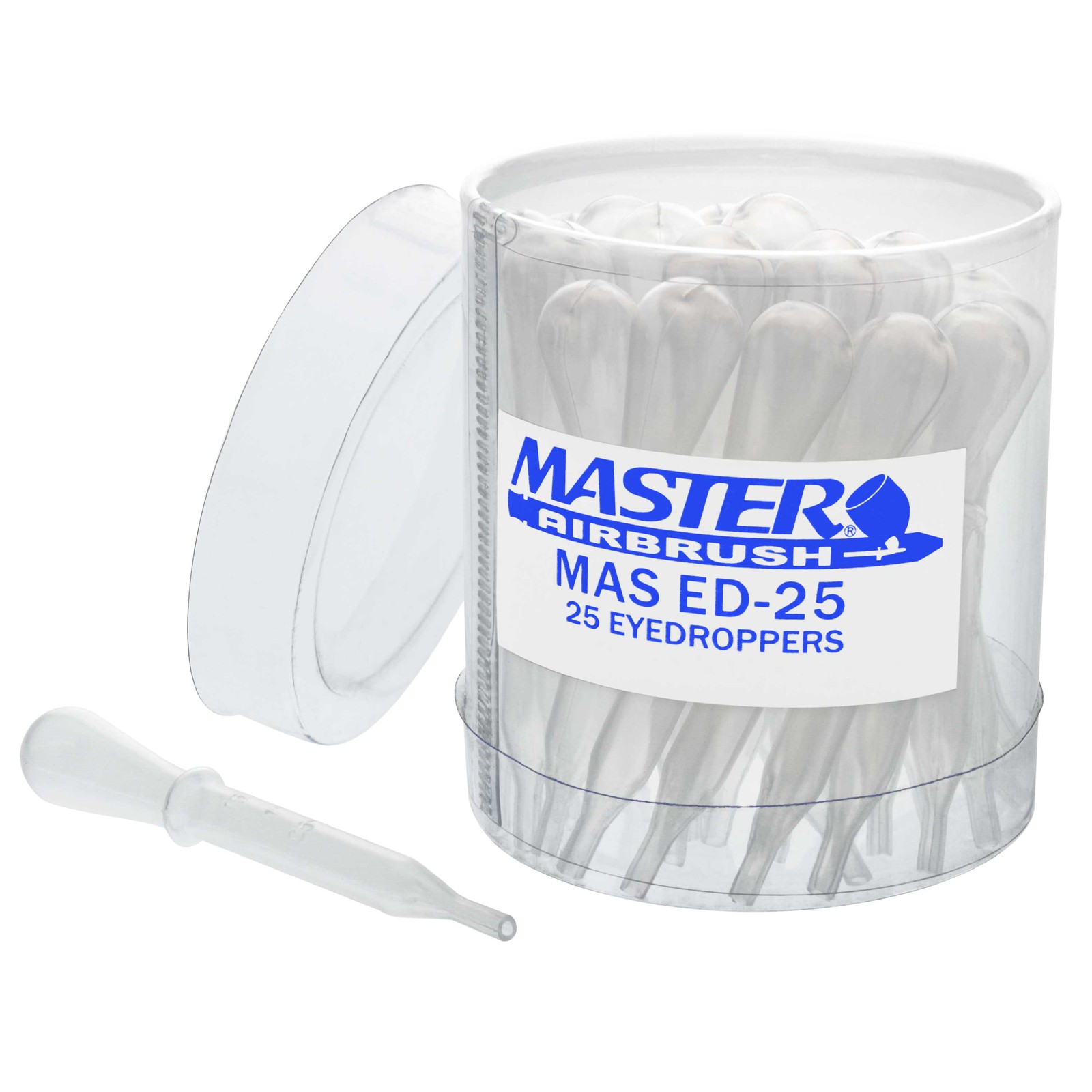 25 Disposable Plastic PIPETTE EYE DROPPERS Transfer Liquids Mix Airbrush Paint