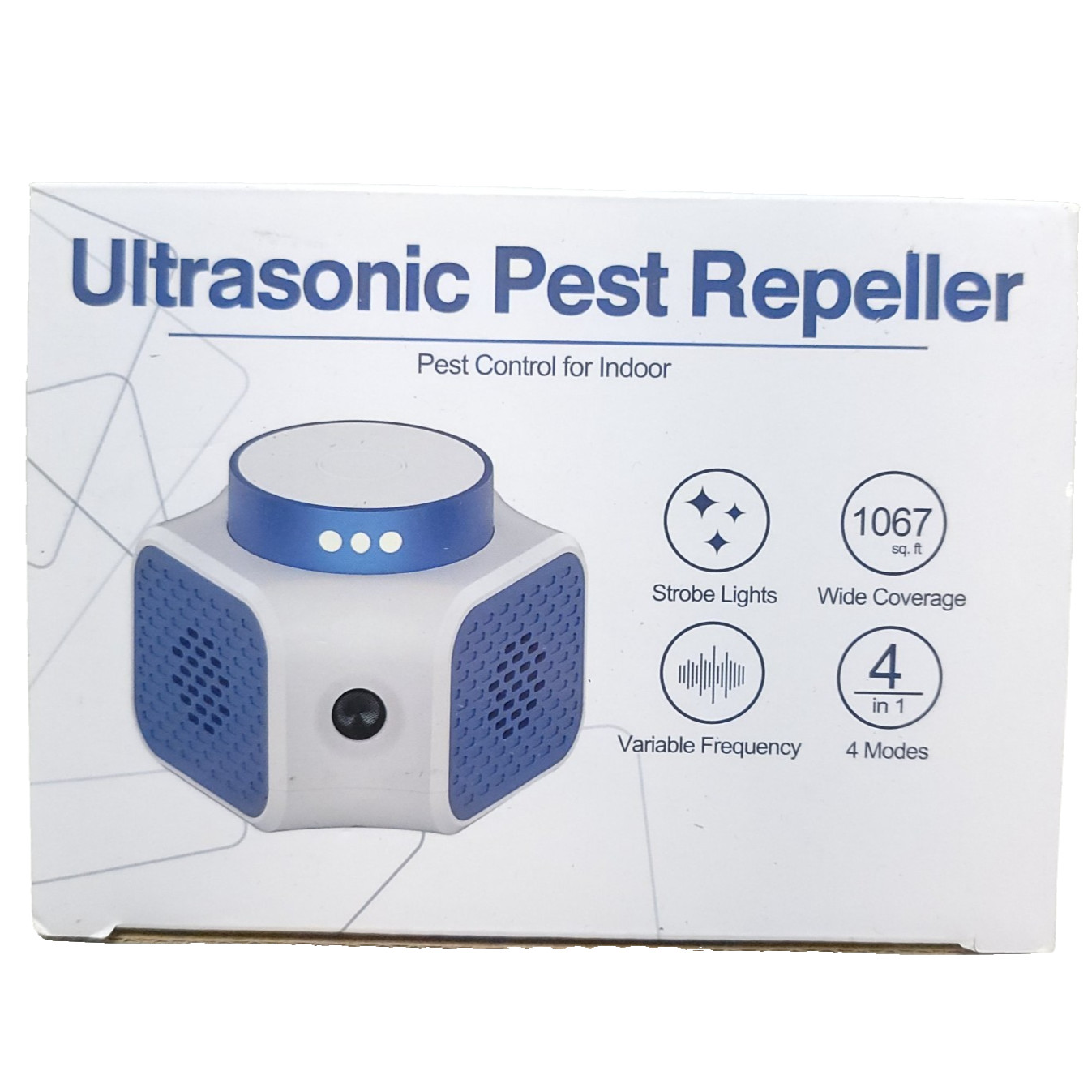 Ultrasonic Pest Repeller Indoor for Rodents Roaches Spiders Plug-In 1067sqft