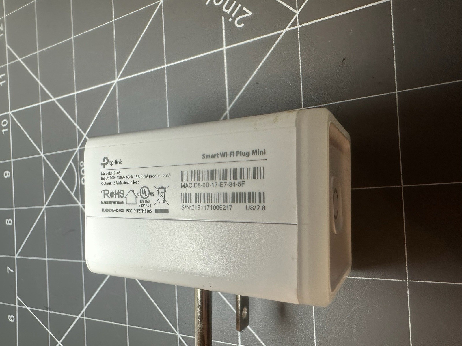 TP-LINK HS105 Smart Wi-Fi Plug Mini 15A