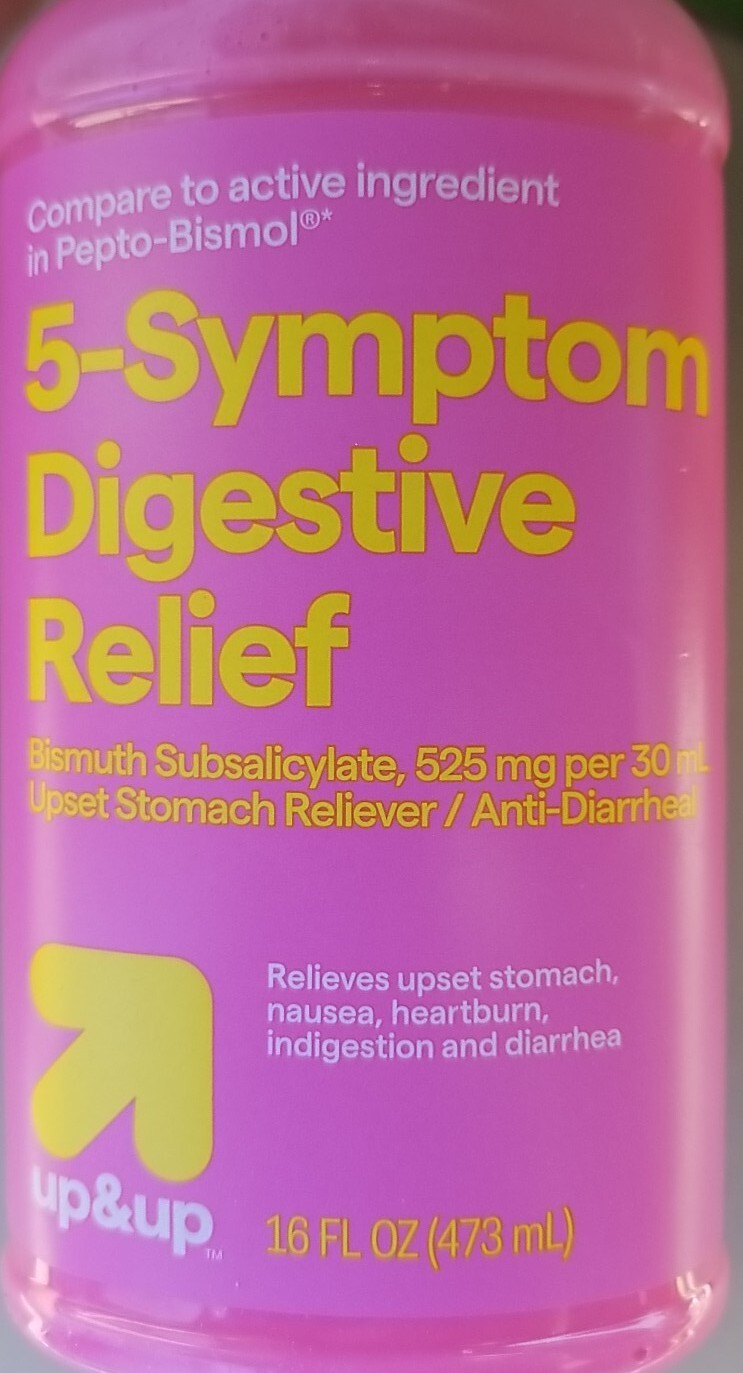 Up & Up 5 Symptom Digestive Relief Liquid Heartburn Indigestion 16 oz.