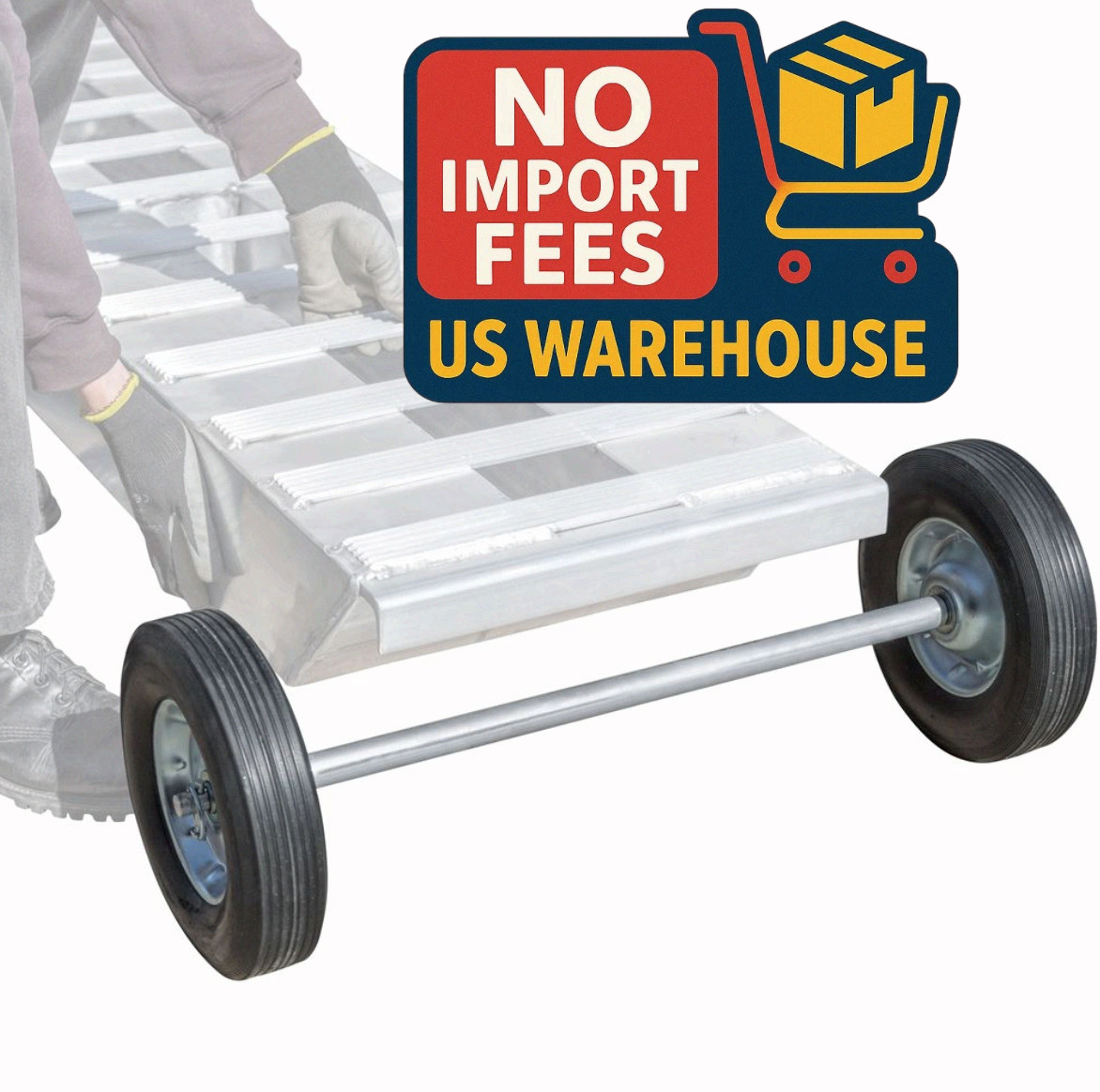 24" Steel Skid Seat Attaching Bracket for Pin-End Ramps Weld-On Trailer Dock