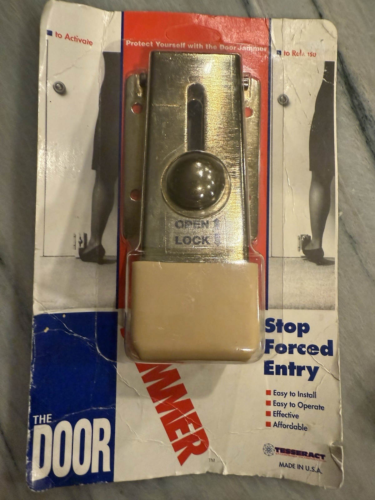 The Door Jammer Vintage NOS Prevents Forced Entry Hotel Safety Lock Bedroom