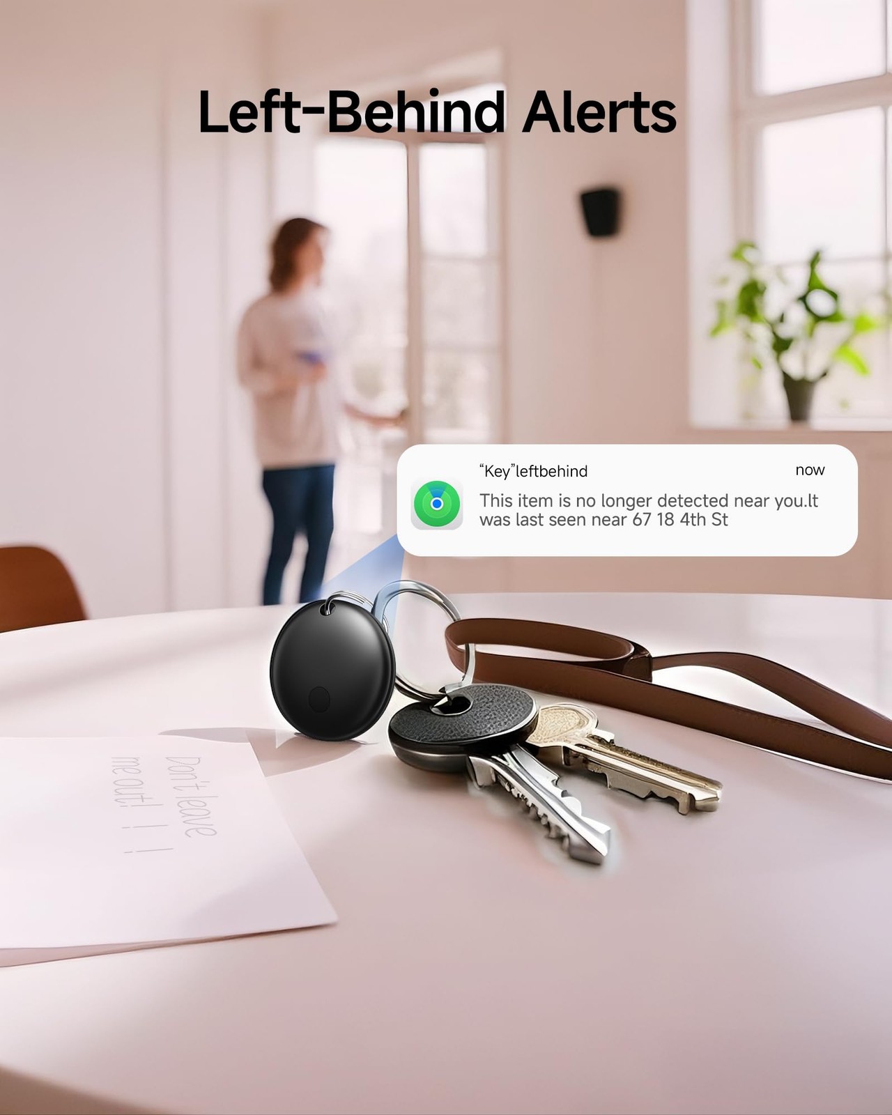 Ekebaotek Compatible with Air Tracker Tags-4 Pack-Smart Bluetooth Black