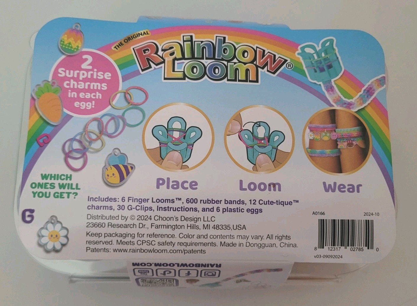 💥 Rainbow Loom Easter Egg Charm Bracelet Kit New Craft Set Maker Bands