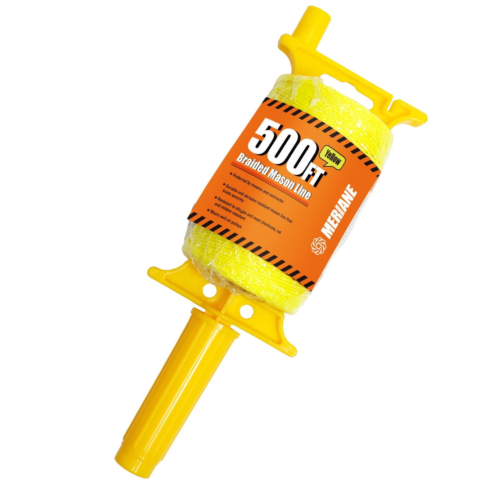 500FT Mason Line w/Reloadable Line Reel, 18# Braided Twine String for Masonry...