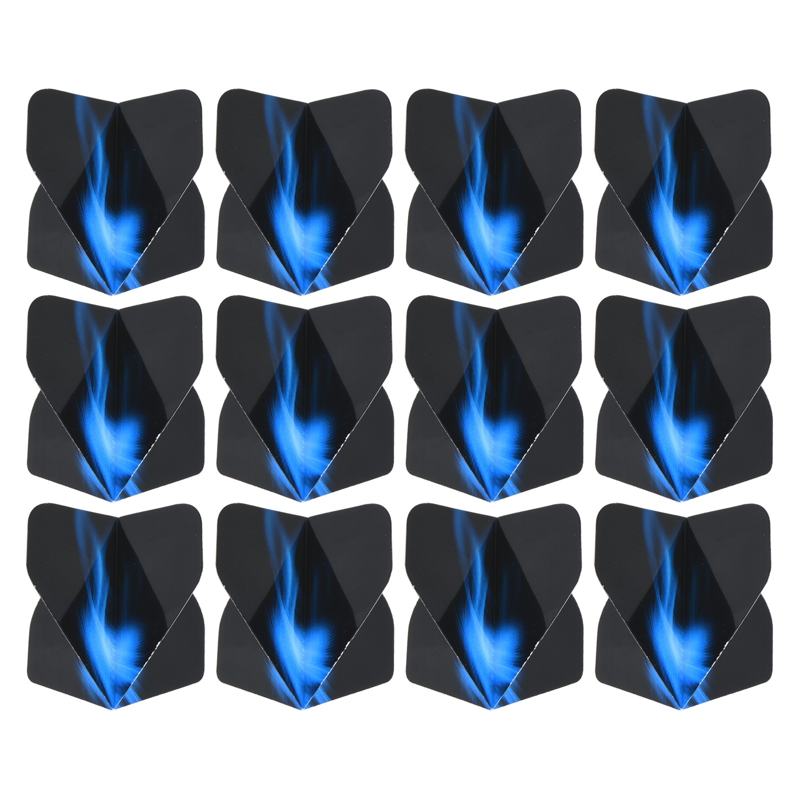 Dart Flights, 12 Pack PET Standard Darts Accessories, Black, Blue