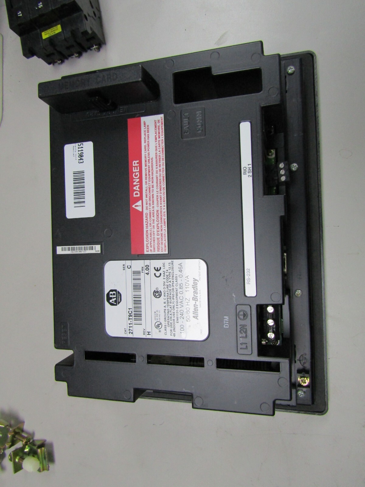 😎 ALLEN BRADLEY 2711-T9C1 TOUCHSCREEN PANELVIEW 900 100/240 VAC SERIES C