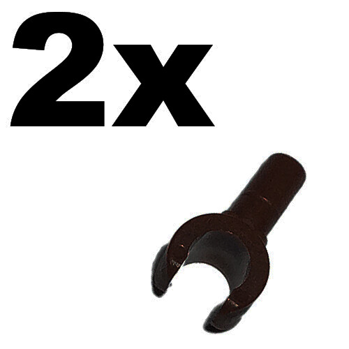 NEW LEGO - Figure Hands - Brown Dark x 2 - part # 983 hand