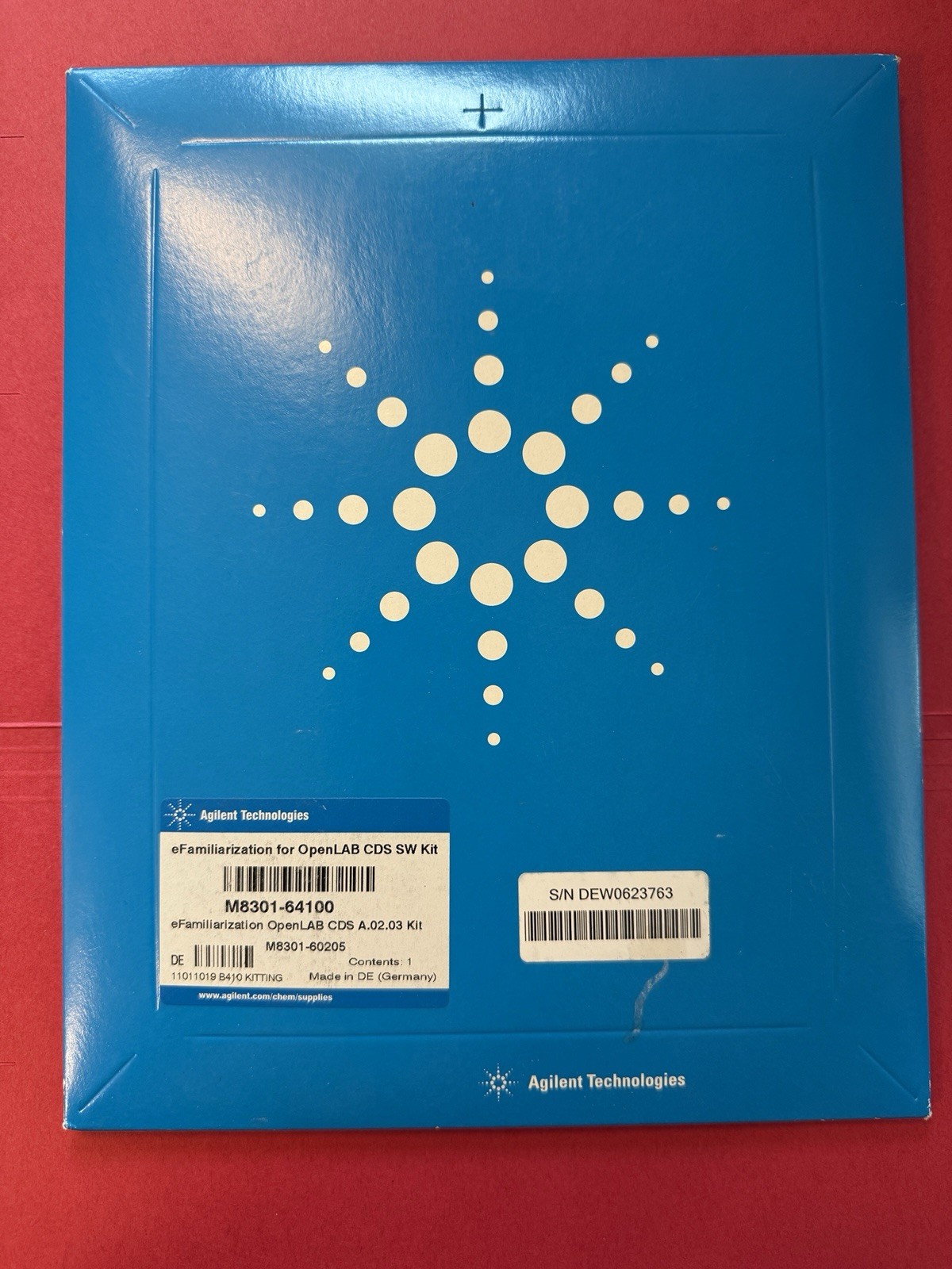 Agilent M8301-64100 EFamiliarization Open Lab CDS A.02.03 Kit/Factory Sealed