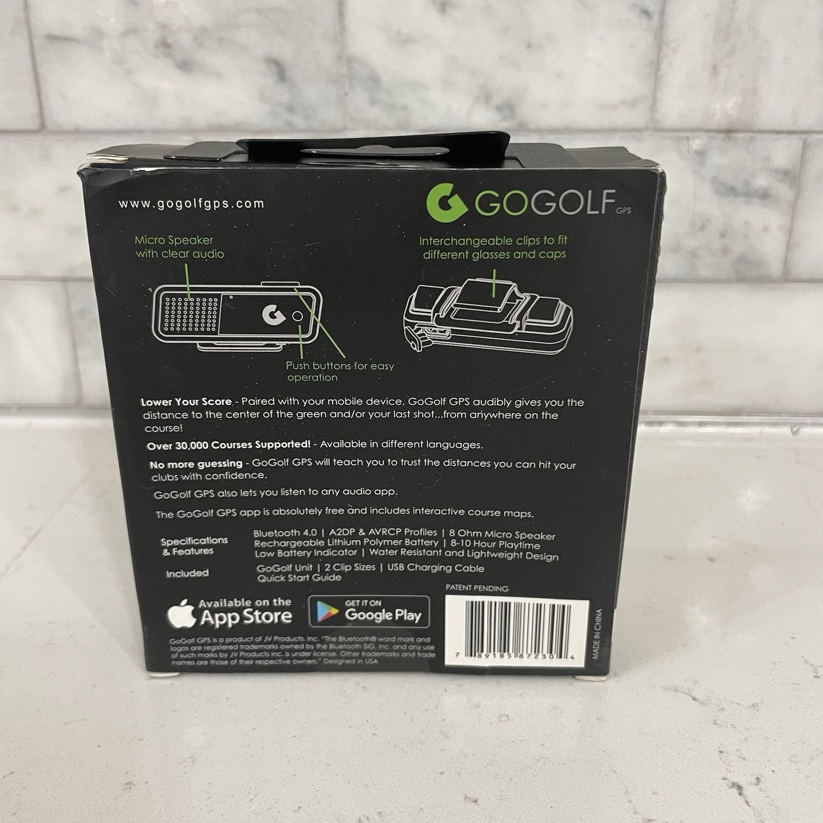 GOGOLF Wearable Audio Golf Gps "Hear The Distance" Bluetooth iPhone Android
