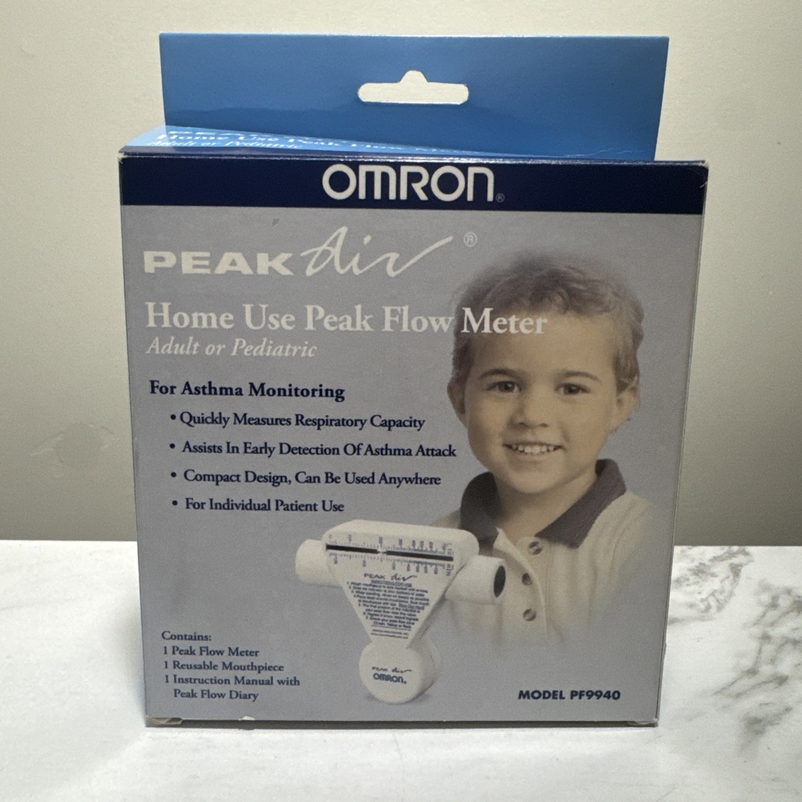 OMRON Peak Air Home Use Flow Meter Asthma Monitor Adult Or Pediatric