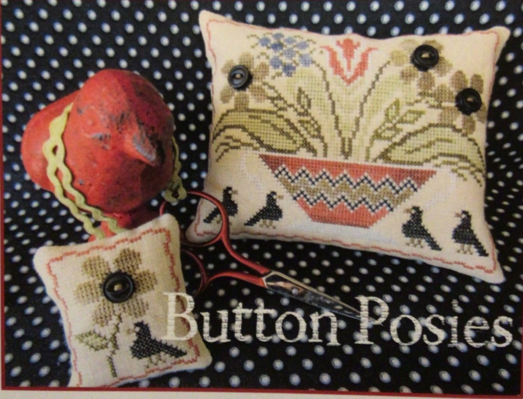 PATTERN Pin Keep & Scissor Weight Cross Stitch Sampler NEW The Scarlett House
