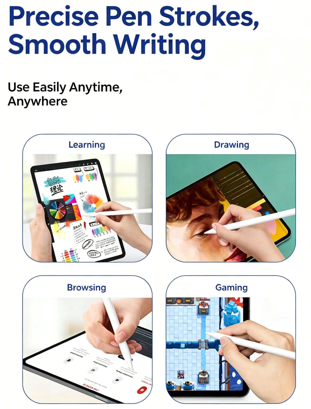Universal Active Stylus Touch Pen for iOS Android Capacitive Screen High Gift