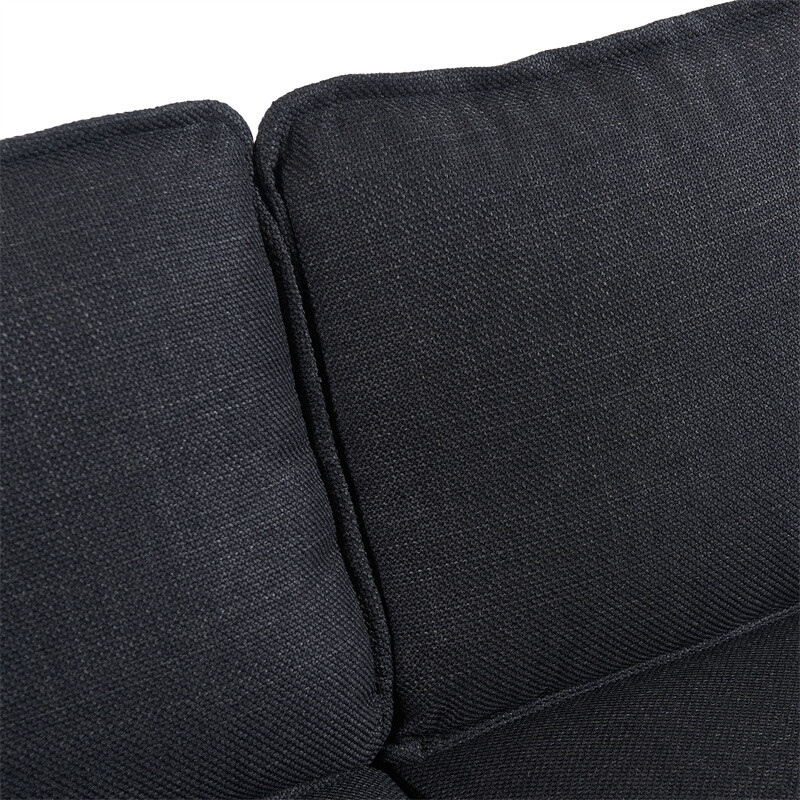 Modern L-Shaped Upholstered Combo Sofa 3 Seat Sofa with Storage Ottoman and USB