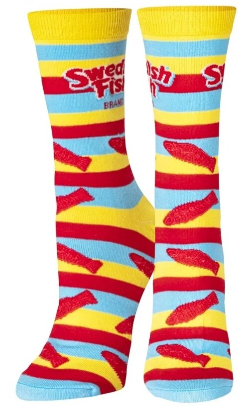 Odd Sox Swedish Fish Candy Socks Adult Teen Men Women Novelty Crazy Socks #13424