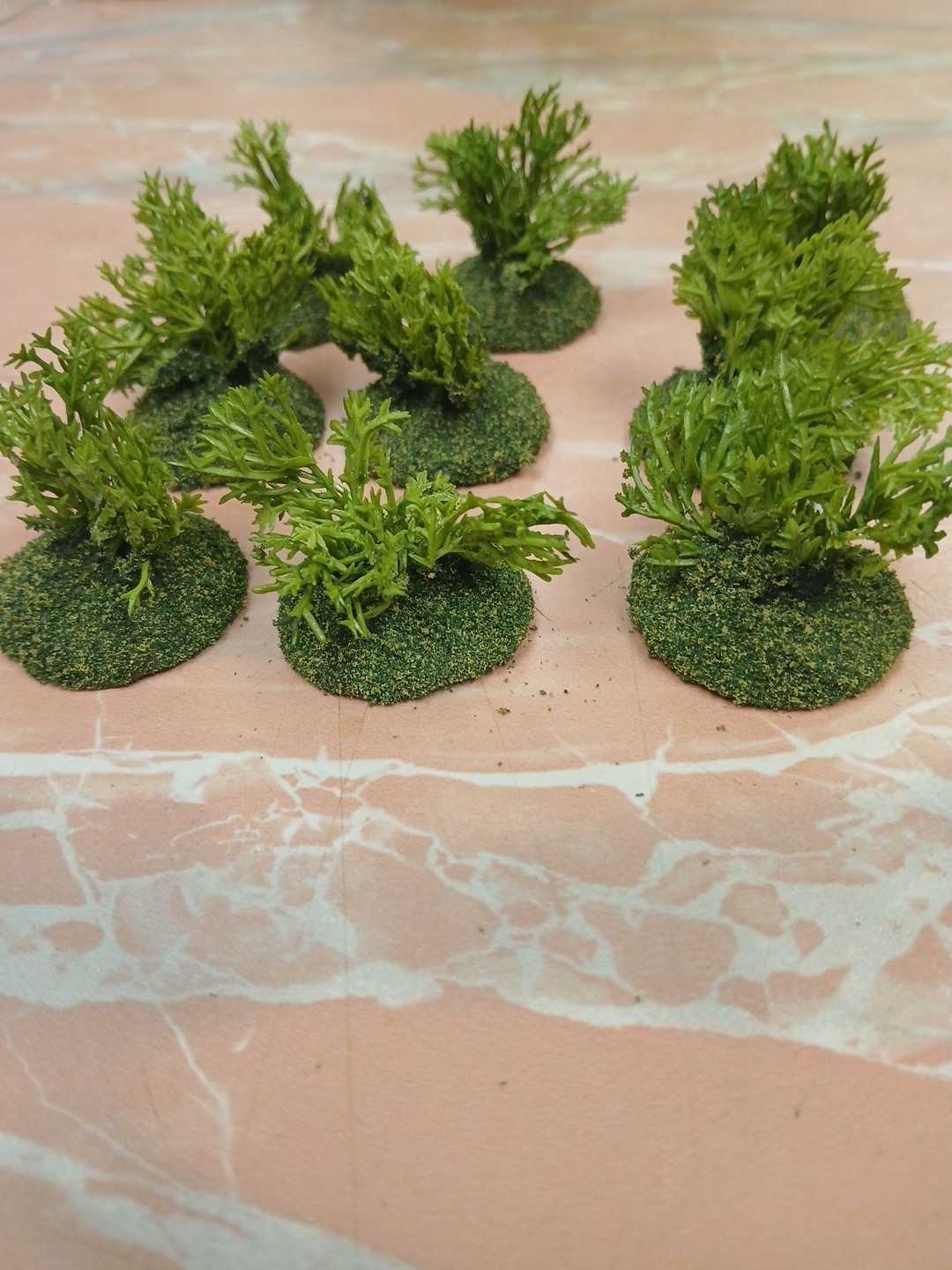 9 Model Based Jungle Brush Based wargaming scenery terrain 1" Tall
